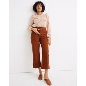 Madewell Slim Emmett Wide-Leg Crip Warm Nutmeg 26